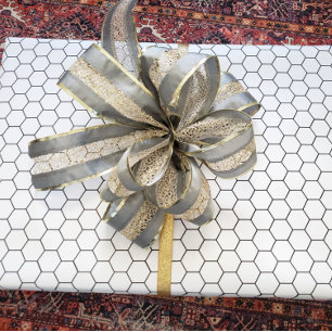 Modern design för svart och vit hex-panel presentpapper