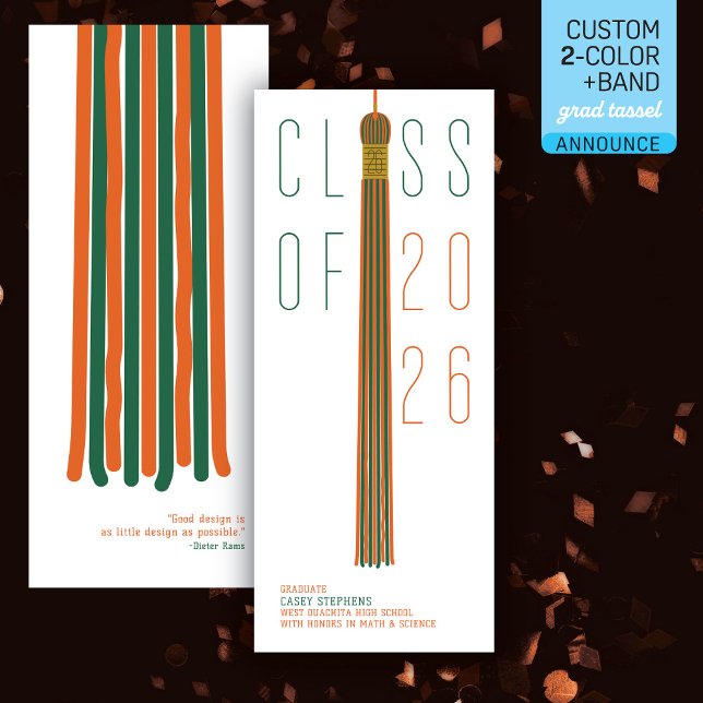 Modern Design Grad  Announcement | Color-Editable (Skapare uppladdad)