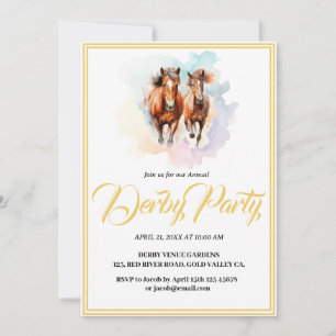 modern design Horse Derby Inbjudningar