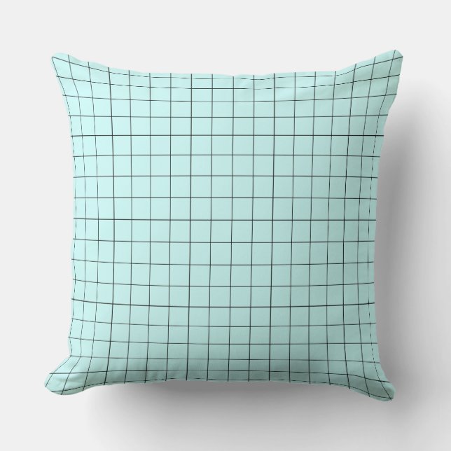 Modern Design Lignes Tartan Pastel Färg Pillow Kudde (Framsida)