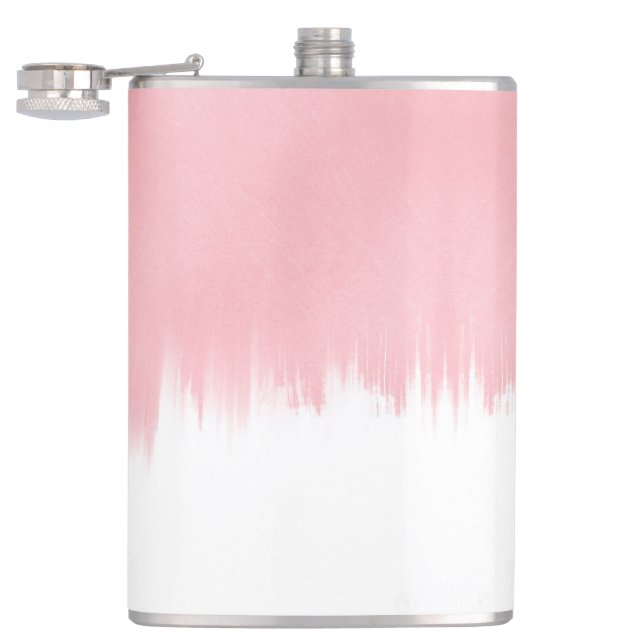 Modern design med rosa penseldrag i vitt fickplunta (Öppnad)