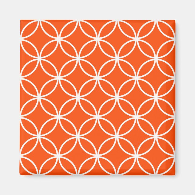 Modern design överlappande cirklar i orange magnet (Framsidan)
