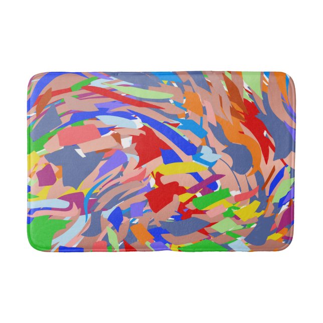 Modern Design Red Grönt Gul ros Guld Badrumsmatta (Framsidan)