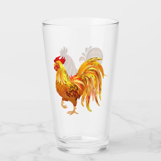 Modern design Tupp Chicken Art Glass Glaskopp (Baksida)