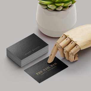 Modern designer Minimal svartvit text och text med Visitkort