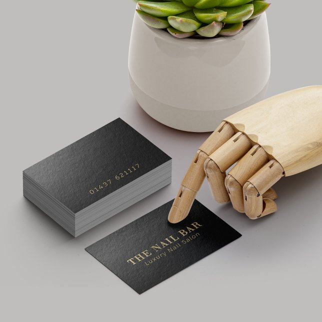 Modern designer Minimal svartvit text och text med Visitkort (Skapare uppladdad)