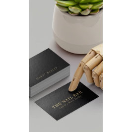 Modern designer Minimal svartvit text och text med Visitkort