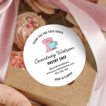 Modern Dessert Bakery-Tack för orderetikett
