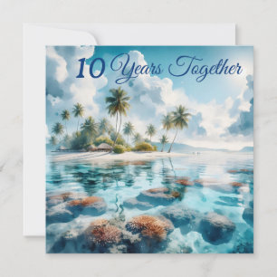 Modern Destinationsstrand Maldives Blue White Cora Kort