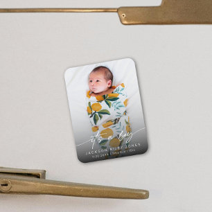 Modern Det är en pojke Baby Nyfödd Foto Script Magnet