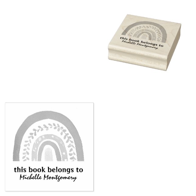 Modern det här Bok-Tillhöret till Rainbow Anpassni Stämpel (Stämplad)