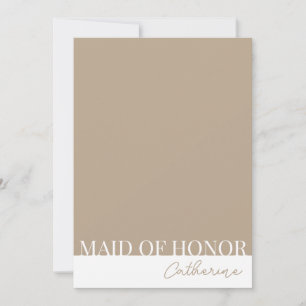 Modern, detaljerat Frieri kort för Maid of honor