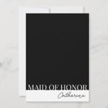 Modern, detaljerat Frieri kort för Maid of honor