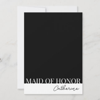 Modern, detaljerat Frieri kort för Maid of honor