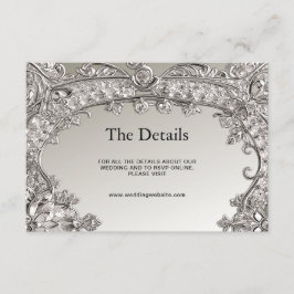 Modern detaljförslutningskort för Silver Ornate Tilläggskort