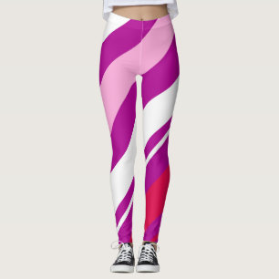 Modern diagonal-balkar i Rand Leggings