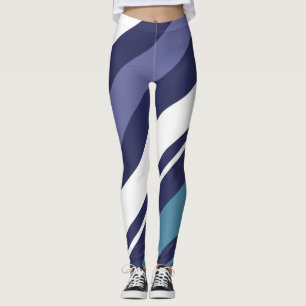 Modern diagonal-balkar i Rand Leggings