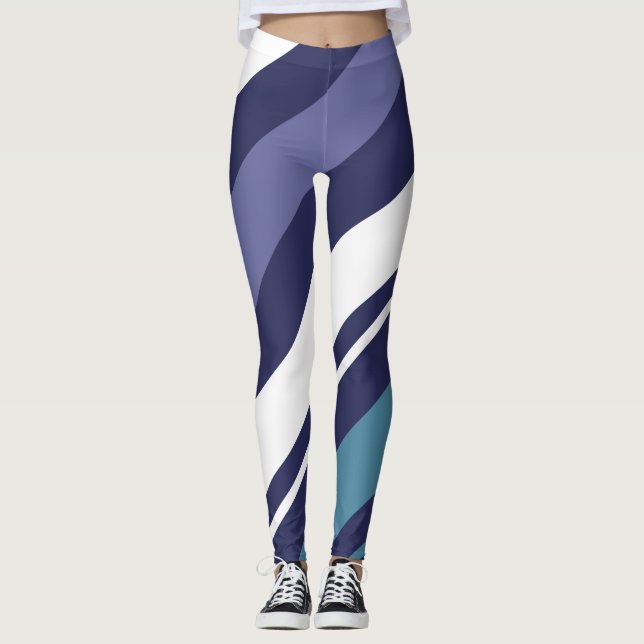 Modern diagonal-balkar i Rand Leggings (Framsida)