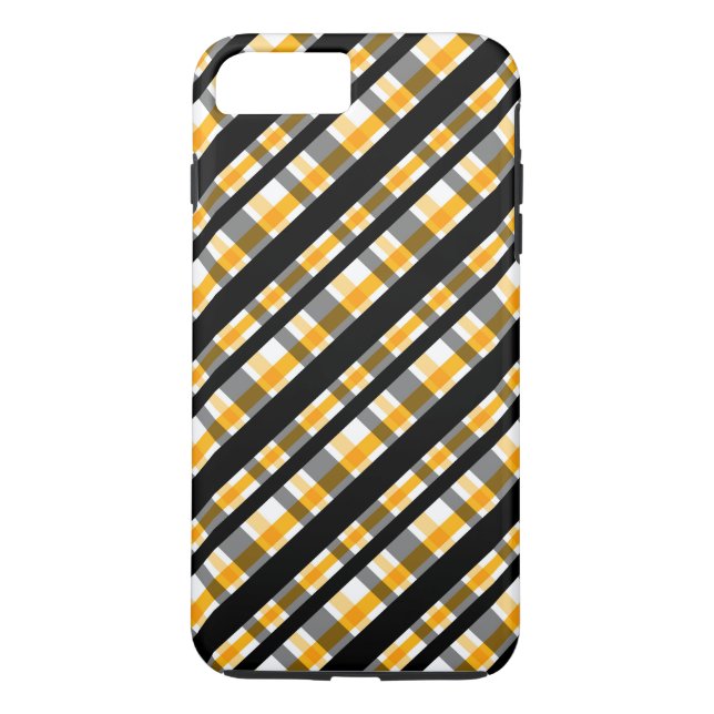 Modern Diagonal Höst Rutig Mönster Case-Mate iPhone Skal (Baksida)