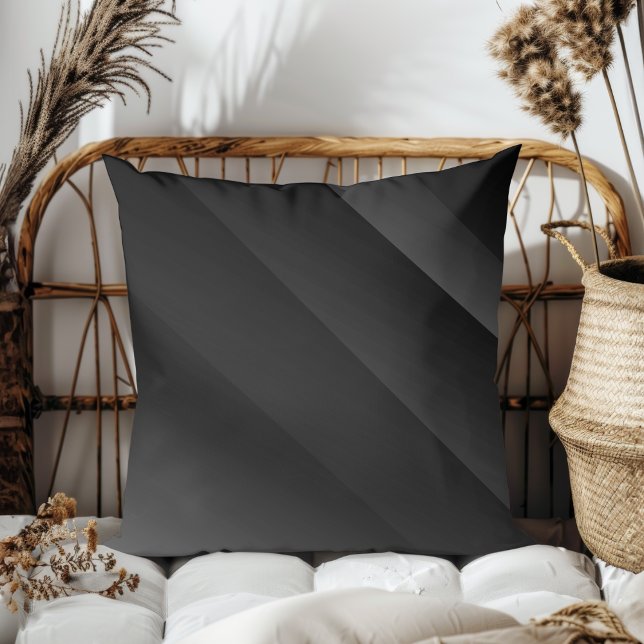 Modern diagonal Rand Black med enkel Elegant Kudde (Skapare uppladdad)