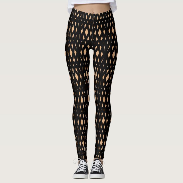 Modern Diamond Geometric Mönster Leggings (Framsida)