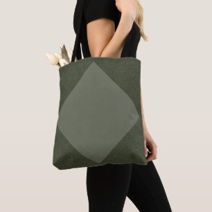 Modern Diamond Moss Grönt Tote Tygkasse