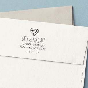 Modern Diamond Returadress Frimärke Självfärgande Stämpel