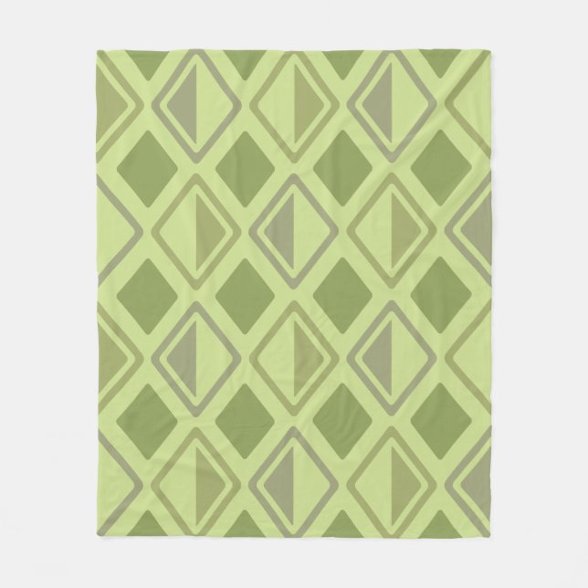Modern Diamonds Chartreuse Fleecefilt (Framsidan)