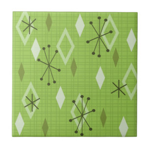 Modern Diamonds Chartreuse Kakelplatta
