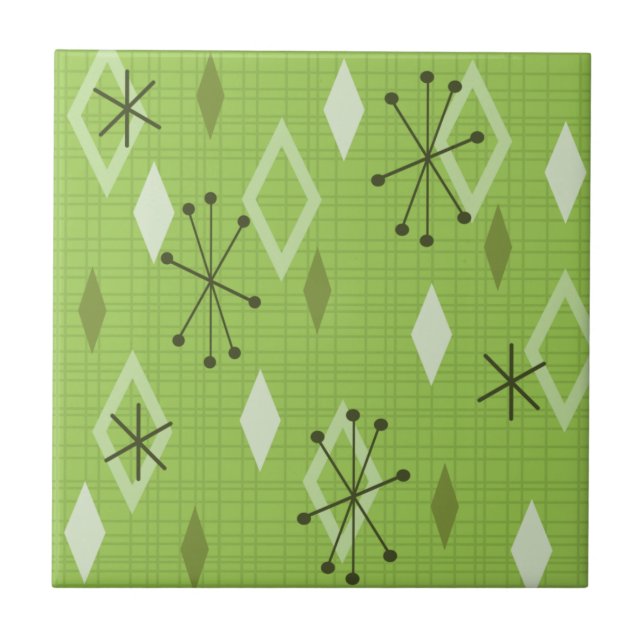 Modern Diamonds Chartreuse Kakelplatta (Framsidan)