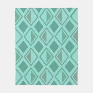 Modern Diamonds turkos i mitten av århundradet Fleecefilt