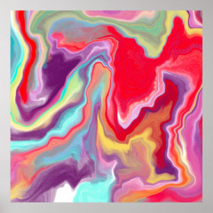 Modern Digital Art Marble Abstrakt Poster