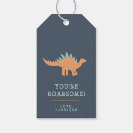 Modern Dinosaur Kids Personlig Gift-Märkre Presentetikett