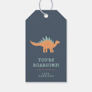 Modern Dinosaur Kids Personlig Gift-Märkre Presentetikett
