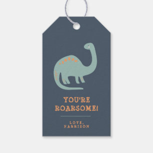 Modern Dinosaur Kids Personlig Gift-Märkre Presentetikett