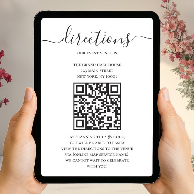 Modern Directions Digital Maps With QR Code Kort (Skapare uppladdad)