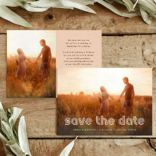 Modern Disco-text   Två foto- och QR-koder Spara Datumet