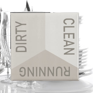 Modern Dishwasher Dirty Clean Runding Reversible Magnet