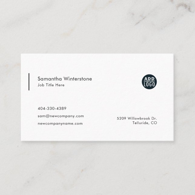 Modern DIY Company Logotyp Simple Visitkort (Framsida)