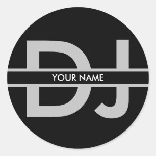 Modern DJ-dekal Runt Klistermärke