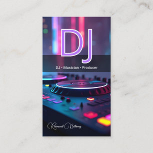 Modern DJ Turntable Visitkort