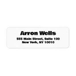 Modern djär returadress etikett