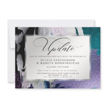 Modern Djärv Abstrakt Orkidé Akvamarin Uppställd