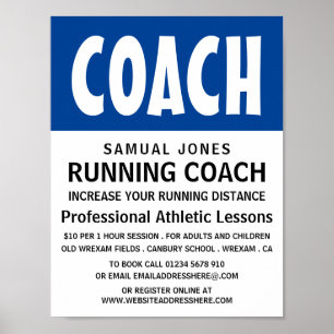 Modern djärv, atletisk Lesson Advert Poster