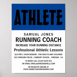 Modern djärv, atletisk Lesson Advert Poster