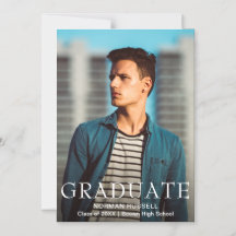 Modern, djärv, blå Boy Photo Studenten