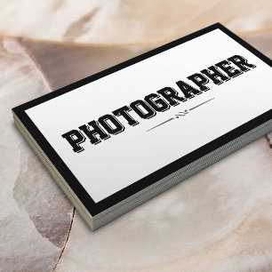 Modern djärv gränsfotografvisitkort visitkort