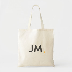 Modern djärv Initialer   Snyggt Mustard Monogram Tygkasse