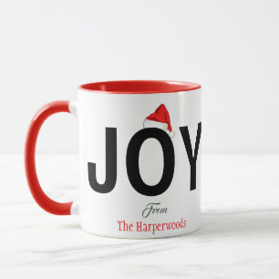 Modern djärv jour Enkel Elegant Julfamilj Mugg