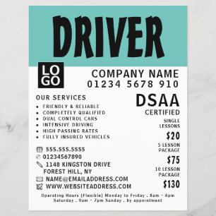 Modern djärv körskola, instruktörsreklam reklamblad